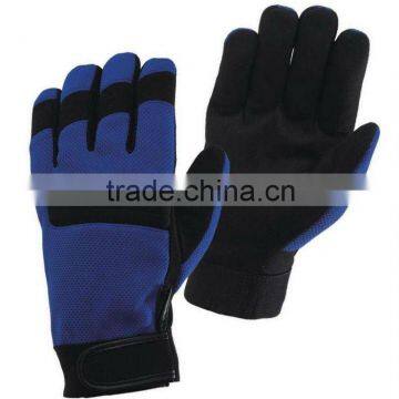 Synthetic Leather Mechanic Gloves with Velcro Straps