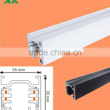 dongguan square aluminum track 4 wires track for track lighting