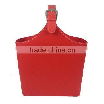 Leather Leather Leather Basket Basket Storage Basket Leather Hand Basket PU Gift Basket Pseudoderm Food Basket photo-2