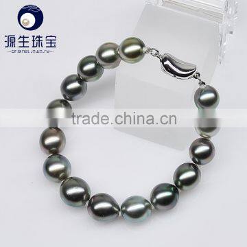 Black Pearl Jewelry Baroque Shape Tahitian Pearl Bracelets for Elegant Women Luxury Designs