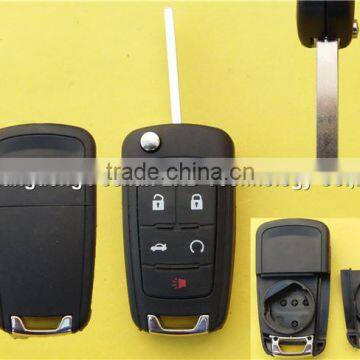 4+1 buttons chevy remote flip key case blank for Chevrolet car key shell no logo