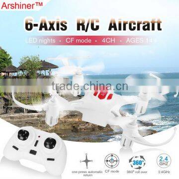 Arshiner Mini 2.4Ghz 2.4G 4CH 6 Axis Gyro Quadrocopter LED 360 Degree Eversion Aircraft Quadcopter Kit