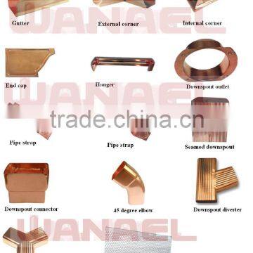 High quality Copper rain gutter