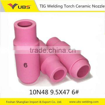 TIG Argon Arc Welding Torch parts WP-17.18.26 Ceramic Nozzle 10N48 9.5*47 6#