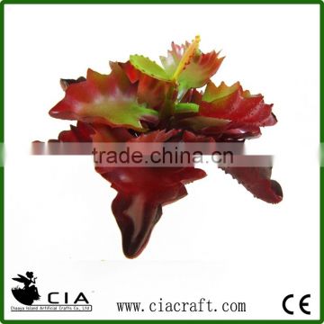 Faux Ruffle Sedum Succulent Leaves in Plum for Hanging Glass Sphere