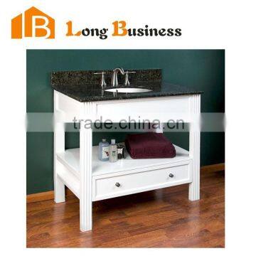 Wholesale cheap solid wood leg single bathroom vanity