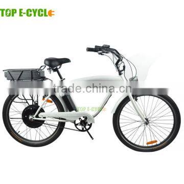 TOP 26INCH electric bicycle steel frame electric bike for sale beach cruiser e bike factory