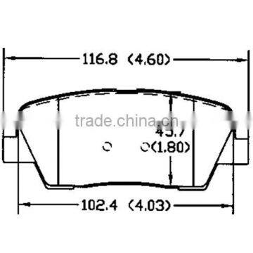 brake pad suppliers D1284 58302-3NA00 for Hyundai Kia rear magura brake pads