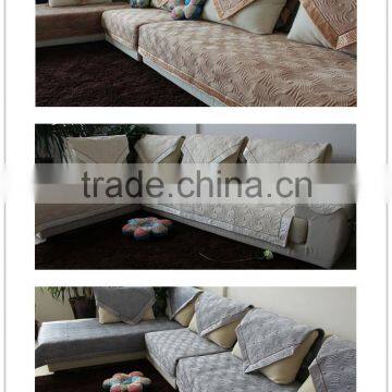 Satin Polyester Fabric Sembroidery Sofa Cover photo-4