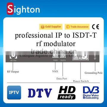 digital tv headend equipment ip to isdb-t modulator with rf and ip output