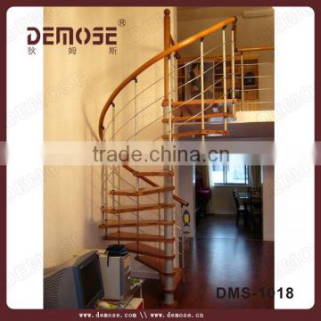 house steel wooden spiral staircase for sale