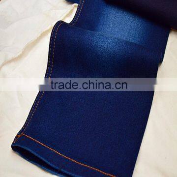 Spandex cotton denim fabric black weft denim