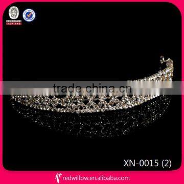 Designer Royal Wedding Tiara With Rhinestone Diamond
