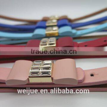 Candy Color Fashion Skinny Belt With Glass for Dress photo-3