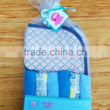 Nice & cheap baby gift hooded bath towel set