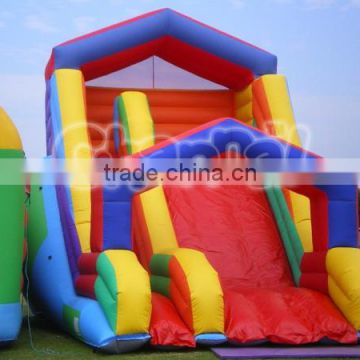 Attractive giant playground inflatable dry slide for kids and adults