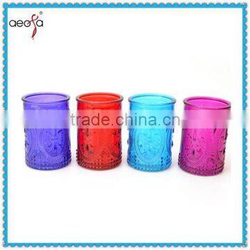 Home Decoration Colored Recycled Intermediate Bulk Glass Candle Holder                        
                                                Quality Choice