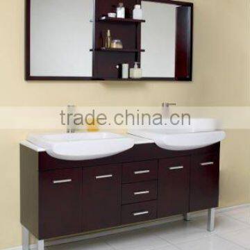 Hangzhou Free standing Double Sink Bathroom Cabinet furniture