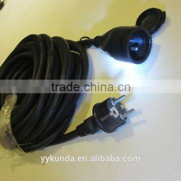 extension power cables, IP44 waterproof extension cable, europe schuko cables