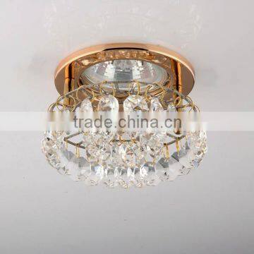 Fashion Round Pendant Light With Octagon Crystal Beads Iron Base photo-2