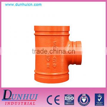 Having high paiting technology ductile iron Grooved reducing tee