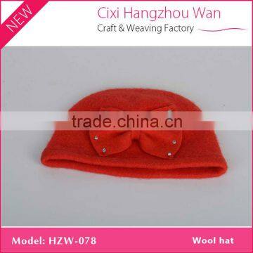 Girl red fashion wool hat