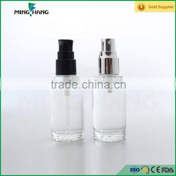 Customize cosmetic emulsion glass bottle 40ml lotion glass bottle with pump cap