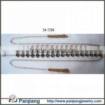 Fashion crystal rhinestone jewel chain belt with tassel ending for wedding dress