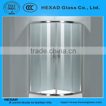 NICE QUALITY SECTOR SIMPLE TEMPERED GLASS SHOWER BOX with Hardware Accessories