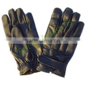 Best aniline Genuine Leather Police Gloves