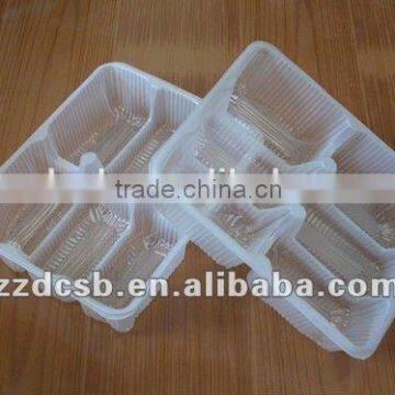 Plastic blister pp food tray with divided cavity for cookie packaging