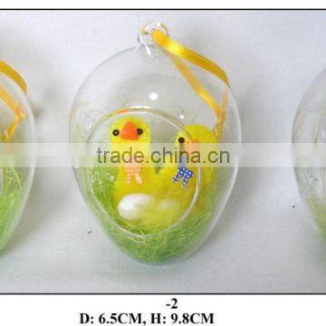 beautiful glass ball with hole for easter gift