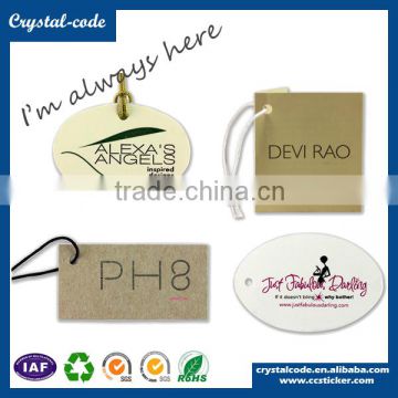 Washable paper vinyl clothes hang tag