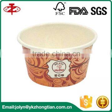 High Quality Disposable Custom Print Paper Bowls for Soup and Ice Cream