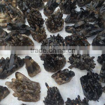 Natural Morion Black Crystal Cluster Drusy Wholesale