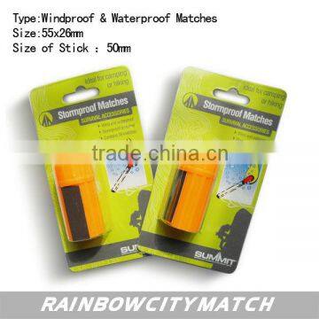 windproof and waterproof matches with fine print match