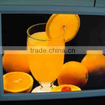 Led light box,cup of orange juice