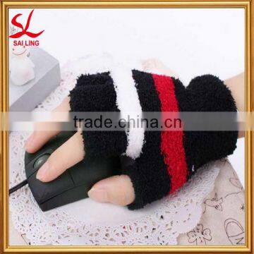 Winter Warmer Usb Heated Gloves Fingerless Fleece Knitted Gloves Fancy Dresses For Girls photo-2