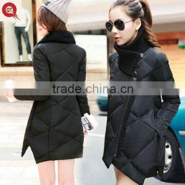 cheap high quality black white diamond cheap custom quilted jacket for women