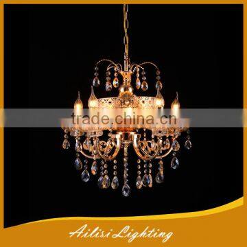 Antique Excellent Quality Beautiful Design Gold Crystal Chandelier With 8 Lights