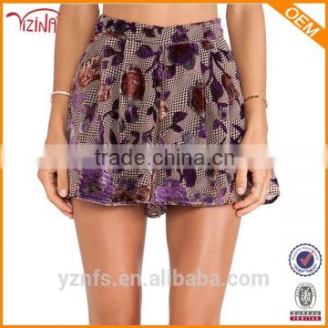 High Waist Hot Sexy Girls Short Pants Design With Pattern