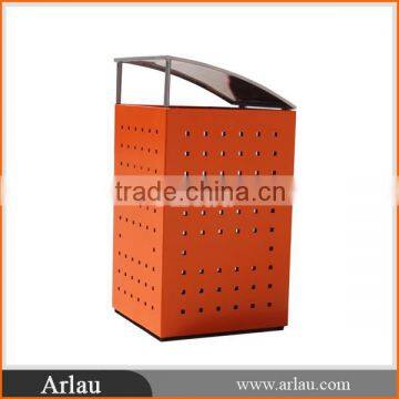 Arlau colorful single outdoor metal trash bin