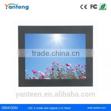 Front panel IP65 sunlight readable17inch embedded lcd monitor for outdoor kiosk