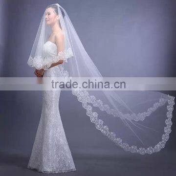 Hot Selling High Quality Elegant White Wedding Veil
