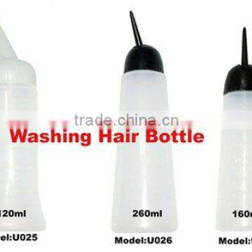 Professional salon plastic washing hair bottles