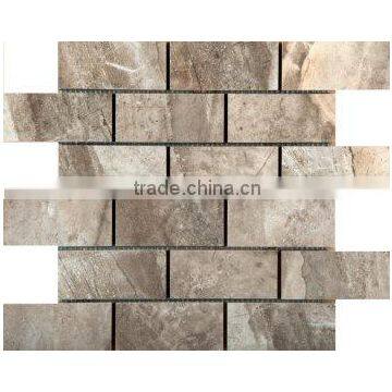 ceramic mosaics rustic tile, glazed brick mosaic, modern house mosaic design(PMSG239)