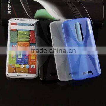 2015 Stylish Flexible Silicone Gel Tpu X Line Case Cover case for moto x 3rd gen wholesale