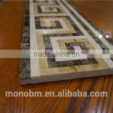 Italian decorative marble flooring laminated line border designs