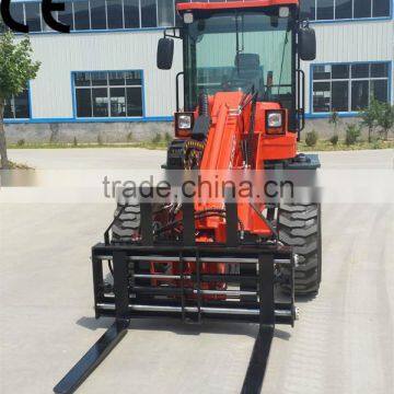 Telescopic forklift TL1500 diesel powered telescopic handler with hydraulic adjusting palletfork