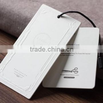 factory price high grade white hang tag for clothing